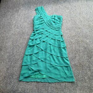 Max & Cleo‎ Dress Womens 4 One Shoulder Chiffon Formal Prom New Years Eve Party